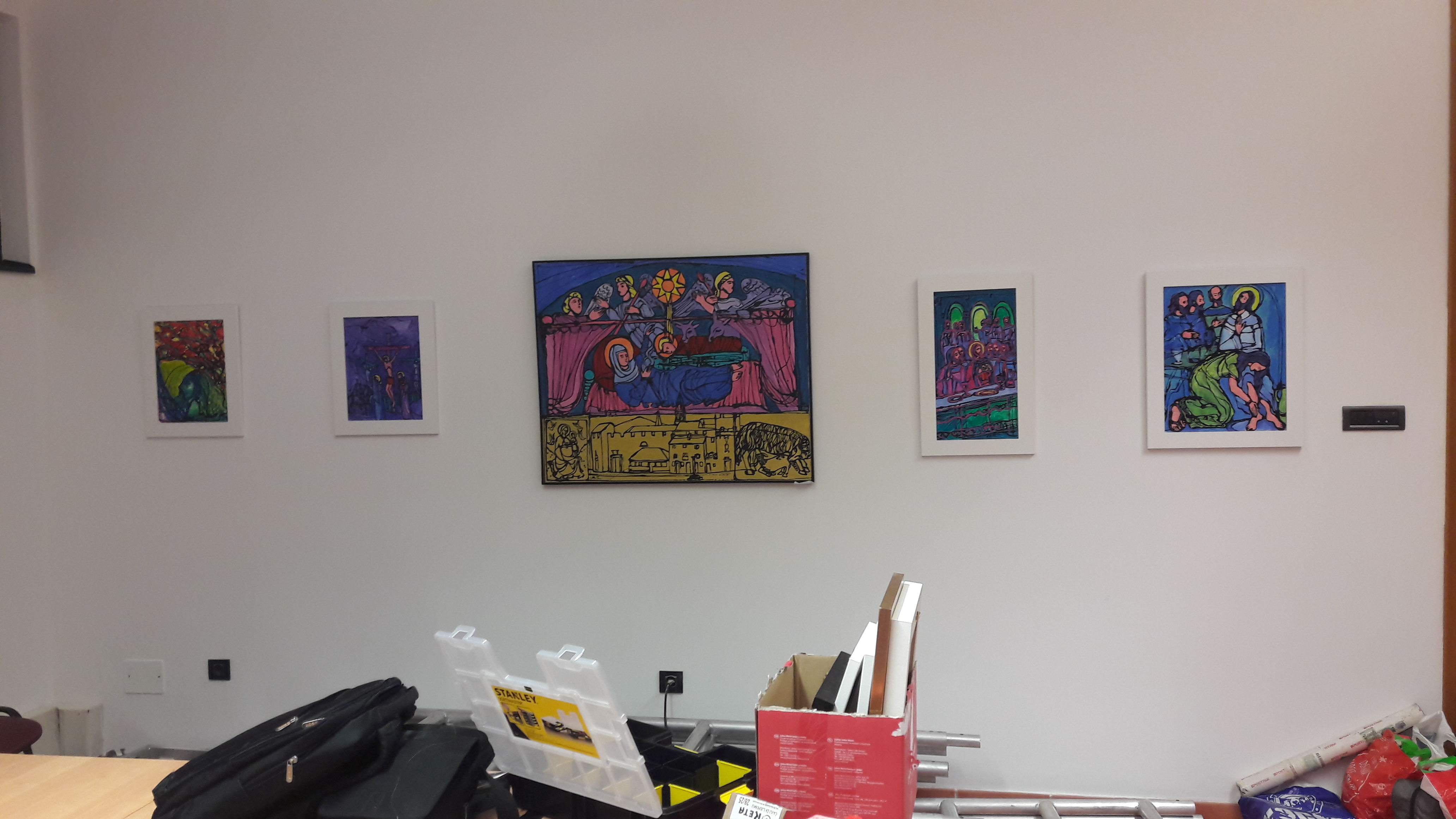 Priprema otvaranja izložbe Josipa Botterija Dinija 2018.